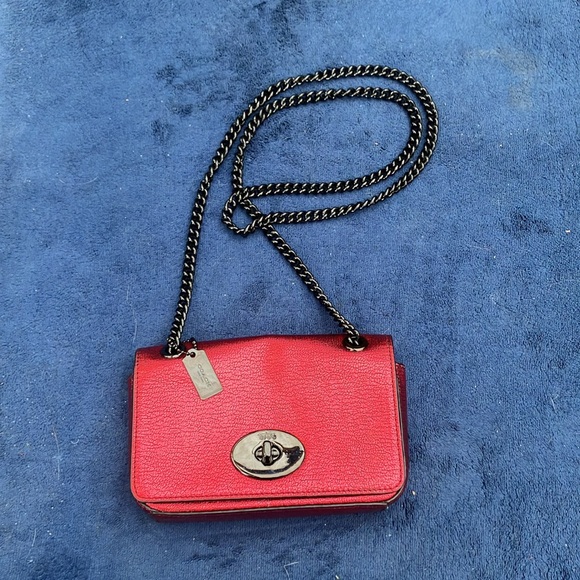 NWOT Coach Parker 18 Mini Metallic Leather Convertible Bag - Picture 8 of 14